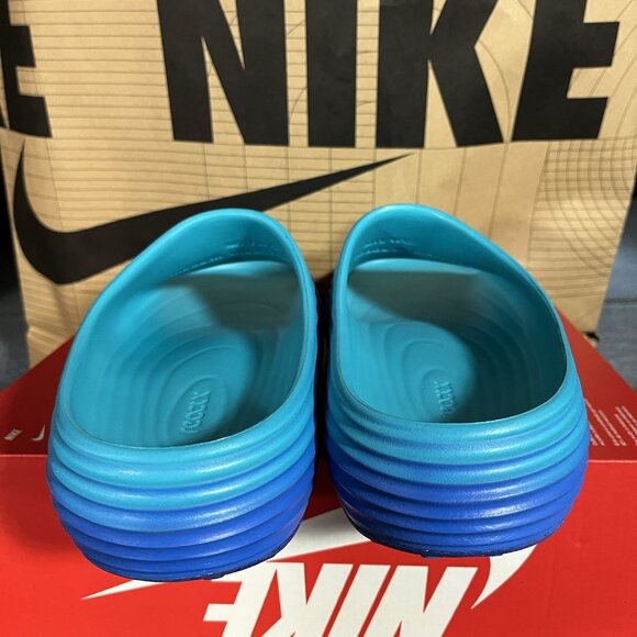 NEW Nike ReactX Rejuven8 Slides "Dusty Cactus" Blue Green Men Size 10 HV4479-300 - Picture 5 of 7